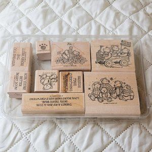 Vintage StampinUp Stamp Set Bear Necessities 1999